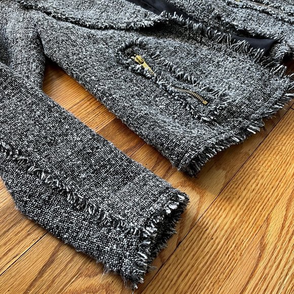 Michael Kors Tweed Open Front Blazer Size 2 - Picture 3 of 16